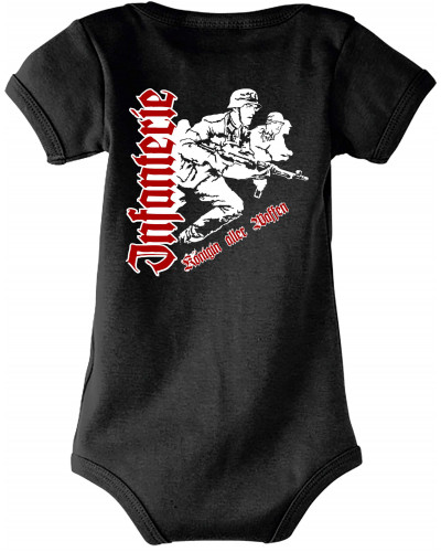Baby Kurzarm Body (Infanterie, Königin aller Waffen)
