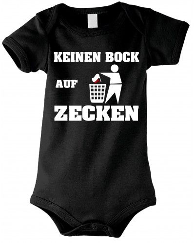 Baby Kurzarm Body (Keinen Bock auf Zecken)