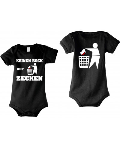 Baby Kurzarm Body (Keinen Bock auf Zecken)