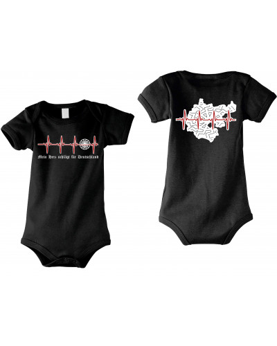 Baby Kurzarm Body (Mein Herz schlägt für Deutschland)
