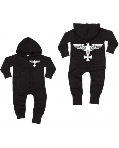 Bestickter Baby Strampler (Adler, Kreuz)