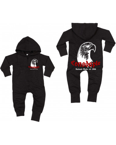Bestickter Baby Strampler (Consdaple, Adlerkopf 1990)