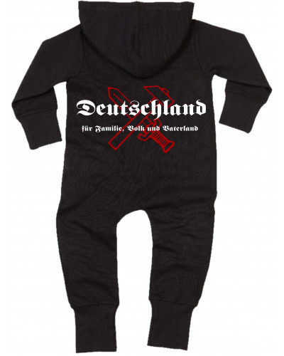 Bestickter Baby Strampler (Deutschland für Familie, Volk und Vaterland)