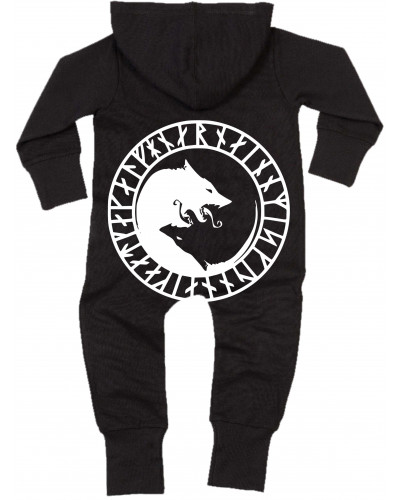 Bestickter Baby Strampler (Fenrir)