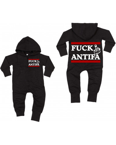 Bestickter Baby Strampler (Fuck Antifa)
