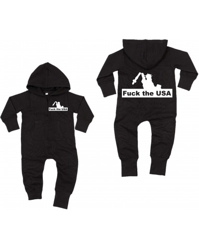 Bestickter Baby Strampler (Fuck the USA)