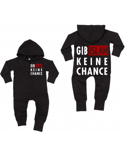 Bestickter Baby Strampler (Gib Islam keine Chance)