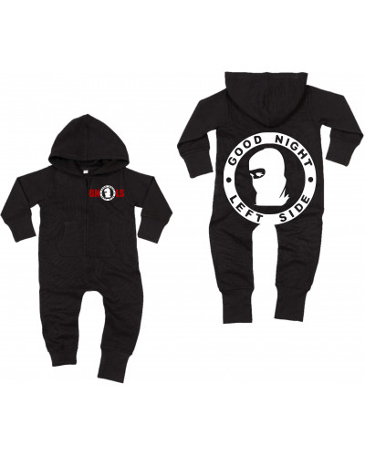 Bestickter Baby Strampler (Good night left side)