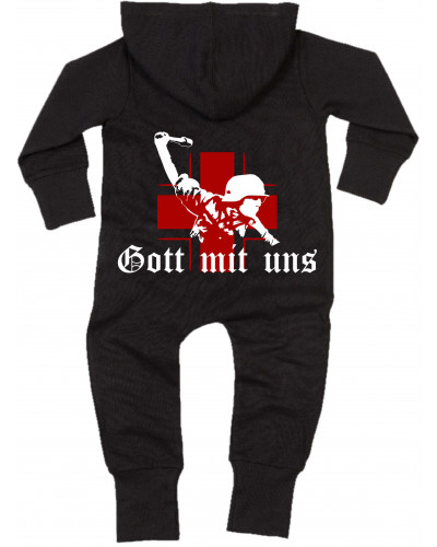 Bestickter Baby Strampler (Gott mit uns, Soldat)