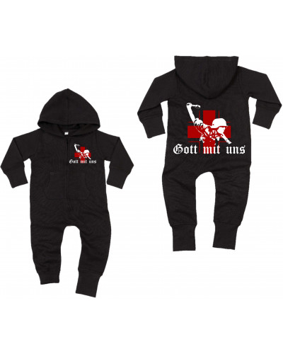 Bestickter Baby Strampler (Gott mit uns, Soldat)