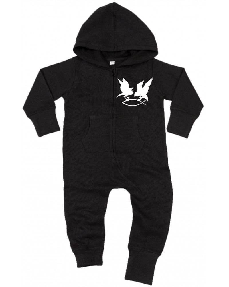 Bestickter Baby Strampler (Hugin Munin)
