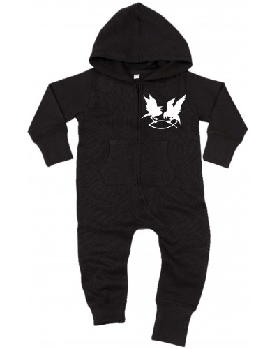 Bestickter Baby Strampler (Hugin Munin)