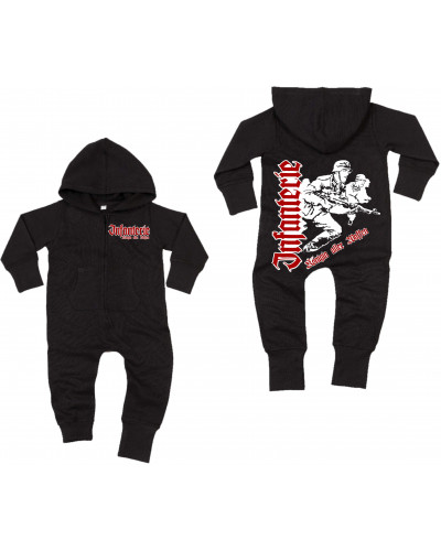 Bestickter Baby Strampler (Infanterie, Königin aller Waffen)