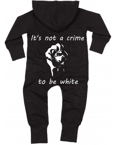 Bestickter Baby Strampler (Its not a crime to be white)