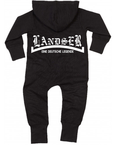 Bestickter Baby Strampler (Landser, weiß)