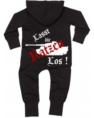 Bestickter Baby Strampler (Lasst die Katzen los)