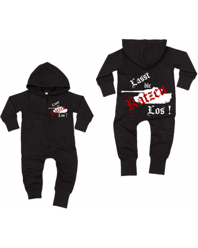 Bestickter Baby Strampler (Lasst die Katzen los)