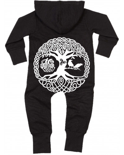 Bestickter Baby Strampler (Lebensbaum)