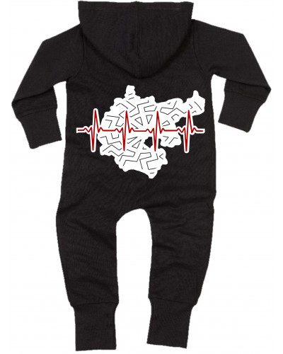 Bestickter Baby Strampler (Mein Herz schlägt für Deutschland)