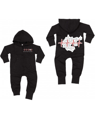 Bestickter Baby Strampler (Mein Herz schlägt für Deutschland)