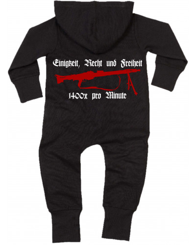 Bestickter Baby Strampler (Mg42 Einigkeit, Recht und Freiheit)