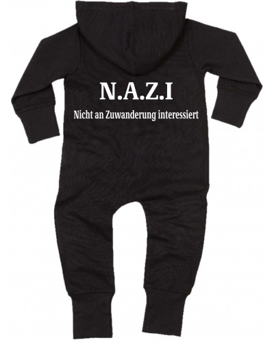 Bestickter Baby Strampler (Nazi nicht an Zuwanderung interessiert)