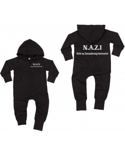Bestickter Baby Strampler (Nazi nicht an Zuwanderung interessiert)