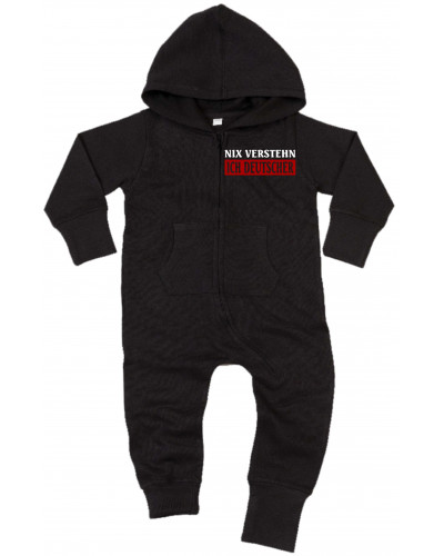 Bestickter Baby Strampler (Nix verstehen, ich deutscher)