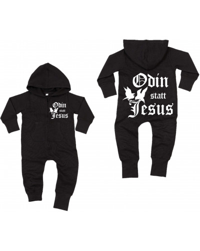 Bestickter Baby Strampler (Odin statt Jesus)