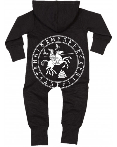 Bestickter Baby Strampler (Odin und Sleipnir)