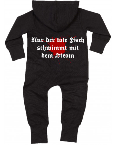 Bestickter Baby Strampler (Petri Heil)