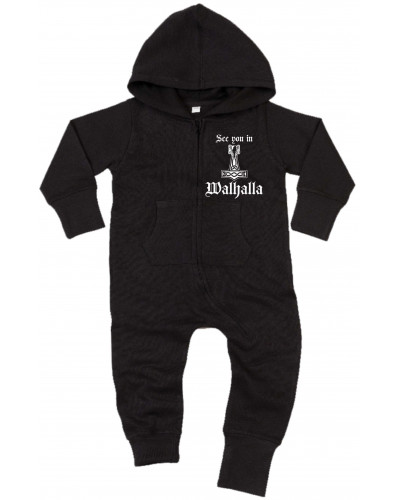 Bestickter Baby Strampler (See you in Walhalla Thorhammer)