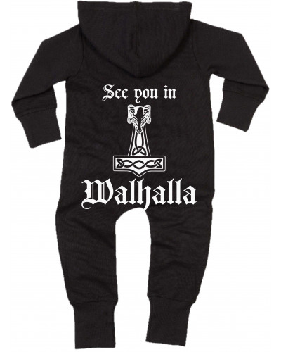 Bestickter Baby Strampler (See you in Walhalla Thorhammer)