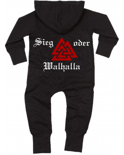 Bestickter Baby Strampler (Sieg oder Walhalla)