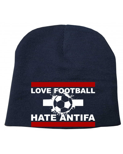 Bestickter Beanie "Fricka" (Love Football hate Antifa)