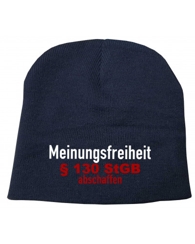 Bestickter Beanie "Fricka" (Meinungsfreiheit)
