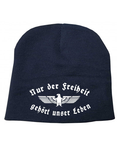 Bestickter Beanie "Fricka" (Nur der Freiheit gehört unser Leben)