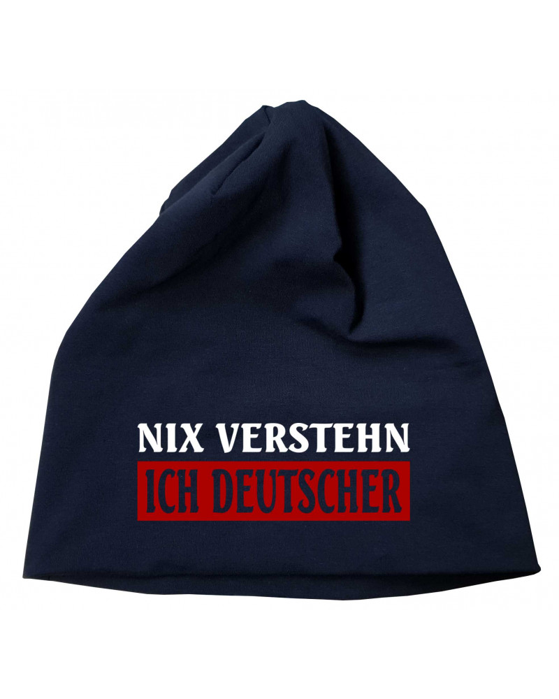Bestickter Beanie "Frowe" (Nix verstehen, ich deutscher)