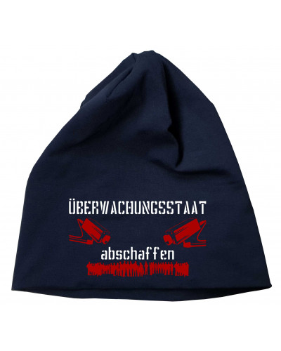 Bestickter Beanie "Frowe" (Überwachungsstaat abschaffen)