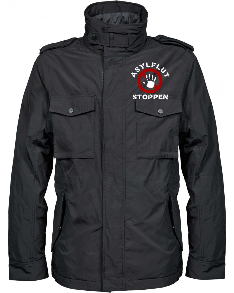 Bestickte Herren Jacke "Balder" (Asylflut stoppen)