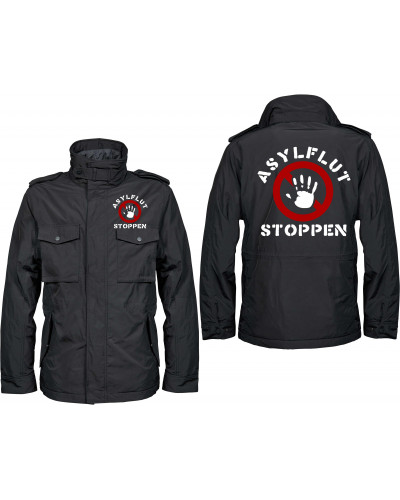 Bestickte Herren Jacke "Balder" (Asylflut stoppen)