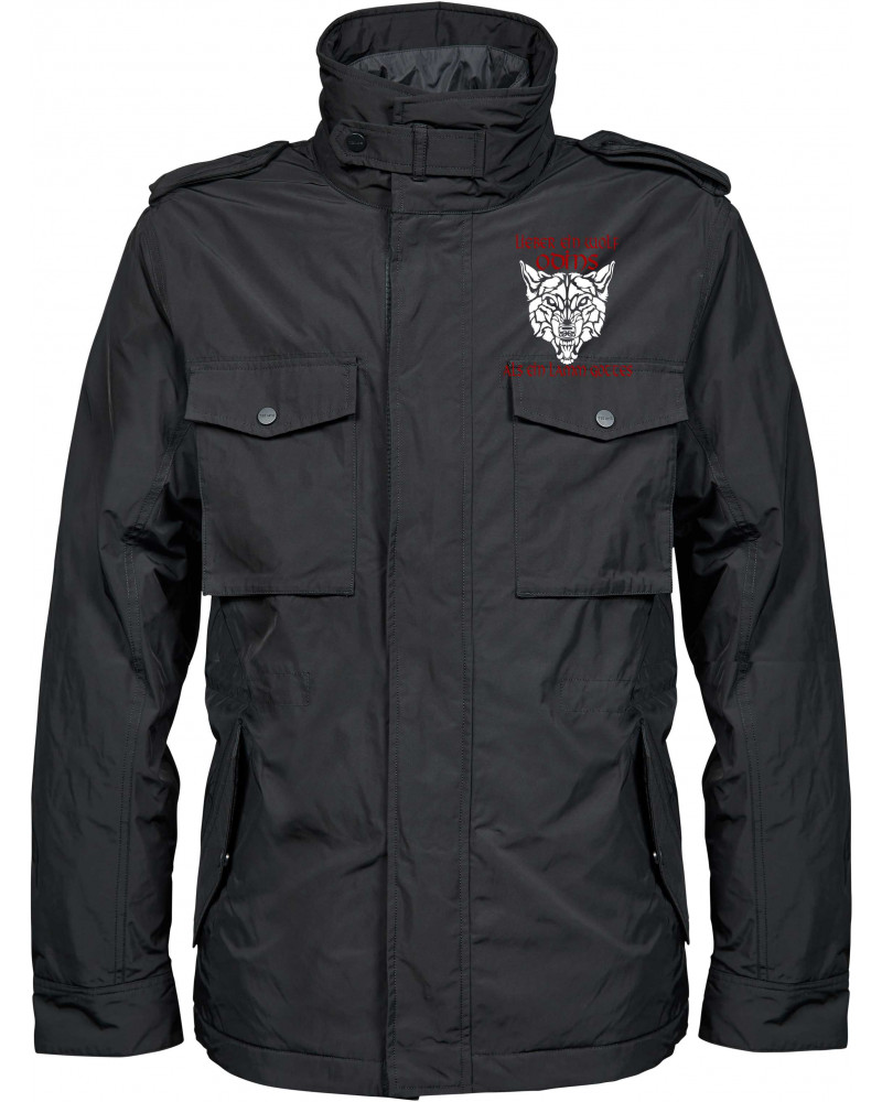 Bestickte Herren Jacke "Balder" (Lieber ein Wolf Odins als ein Lamm Gottes)