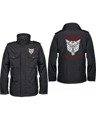 Bestickte Herren Jacke "Balder" (Lieber ein Wolf Odins als ein Lamm Gottes)