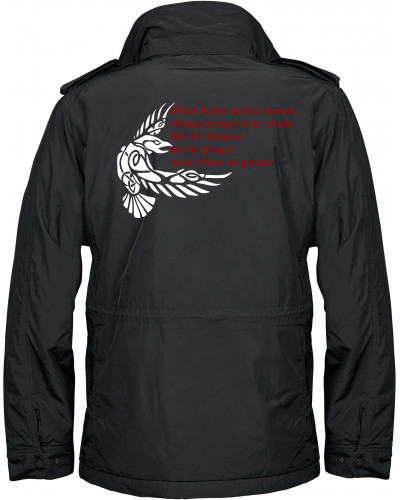 Bestickte Herren Jacke "Balder" (Odins Raben werden kommen)