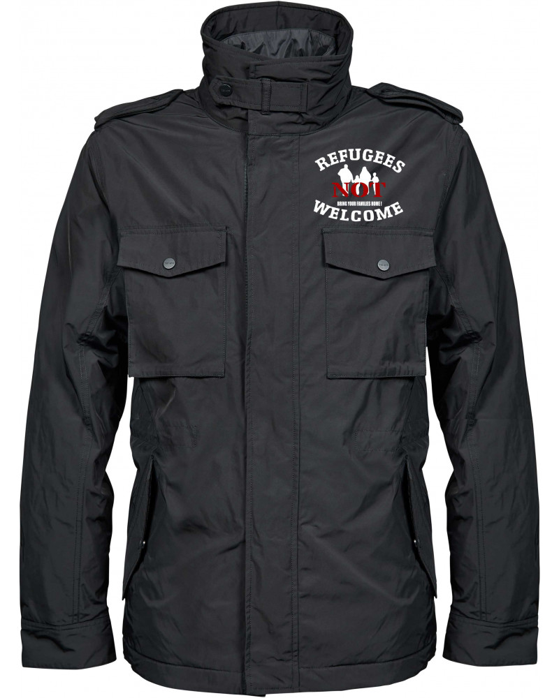 Bestickte Herren Jacke "Balder" (Refugees not welcome)