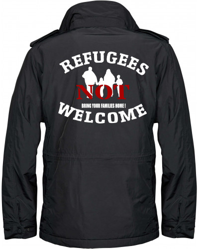 Bestickte Herren Jacke "Balder" (Refugees not welcome)