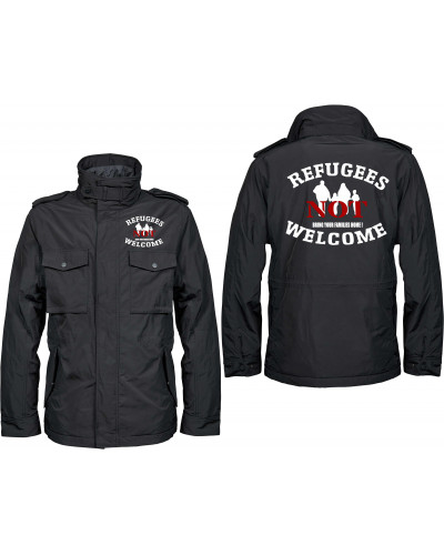 Bestickte Herren Jacke "Balder" (Refugees not welcome)