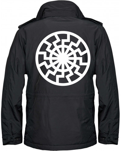 Bestickte Herren Jacke "Balder" (Schwarze Sonne)