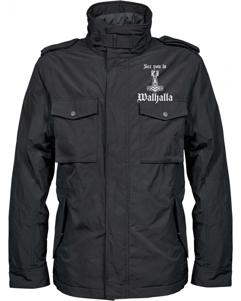 Bestickte Herren Jacke "Balder" (See you in Walhalla Thorhammer)