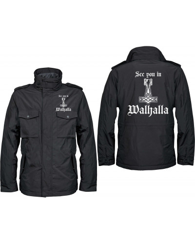 Bestickte Herren Jacke "Balder" (See you in Walhalla Thorhammer)